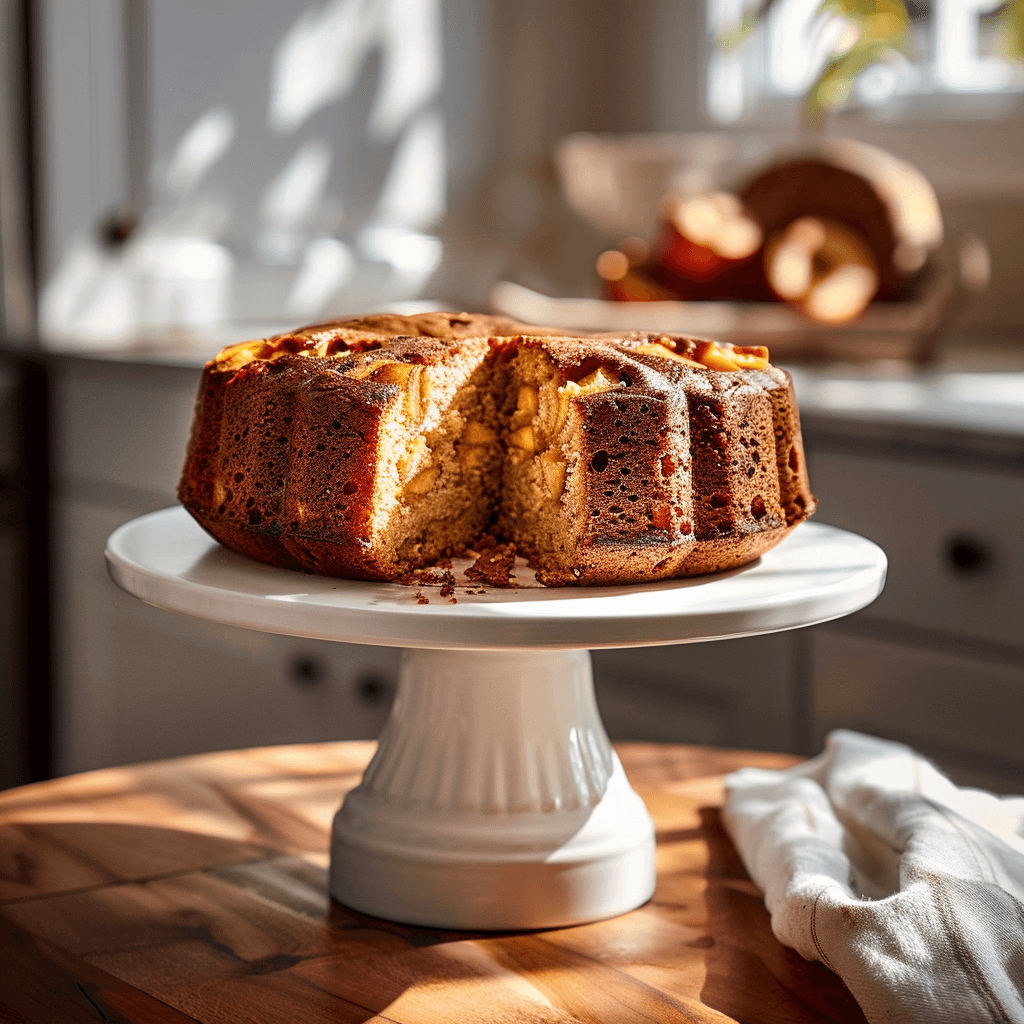 Moist & Spiced Applesauce Cake Recipe (Serves 12)